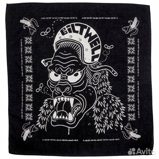 Бандана Biltwell Ape Black/White