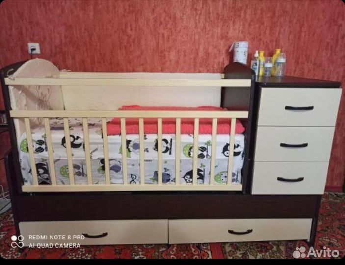 Детская кроватка трансформер 3 в 1
