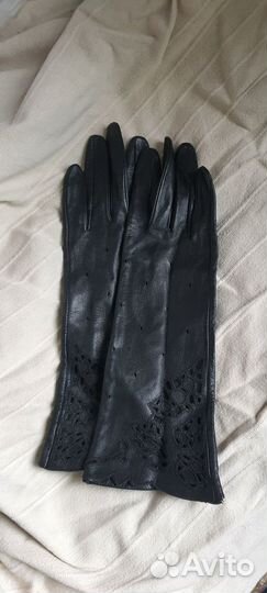 Перчатки женские кожаные новые