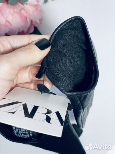 Перчатки Zara новые натуральная кожа