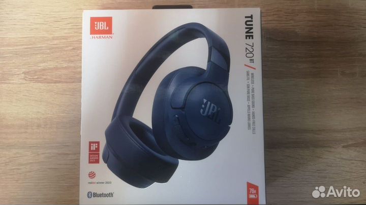 Беспроводные наушники JBL Tune 720BT синий