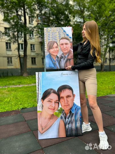 Портрет по фото, печать на холсте