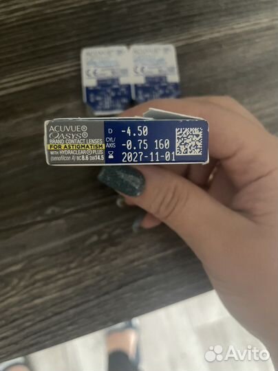 Линзы контактные acuvue oasys -4,5 астигматизм