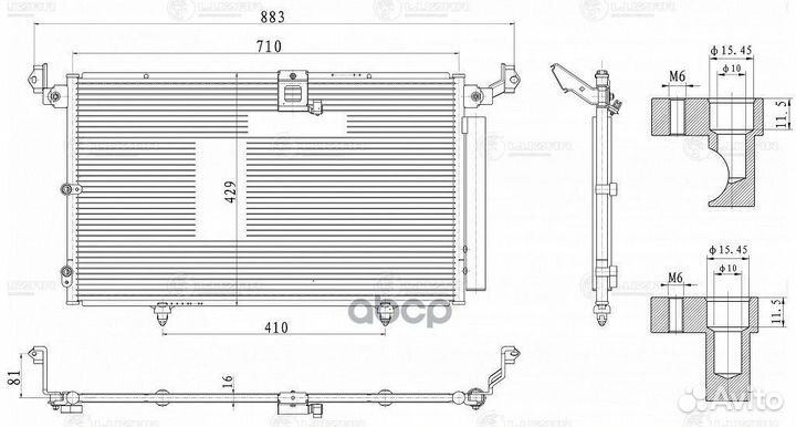 Конденсер lexus RX 97- lrac1907 luzar