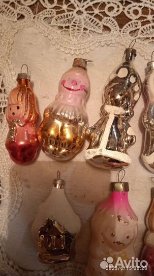 Ёлочные игрушки стекло СССР