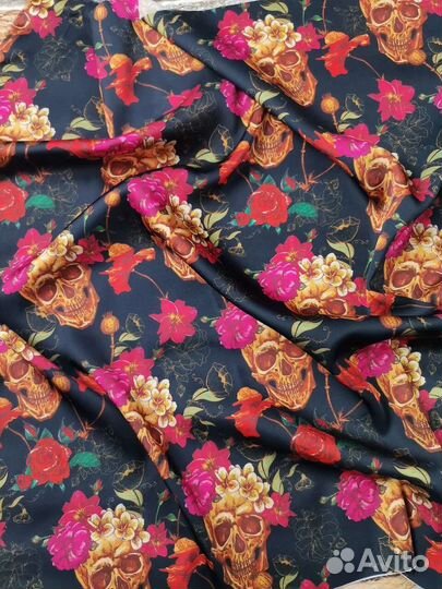 Ткань шелк Армани с принтом