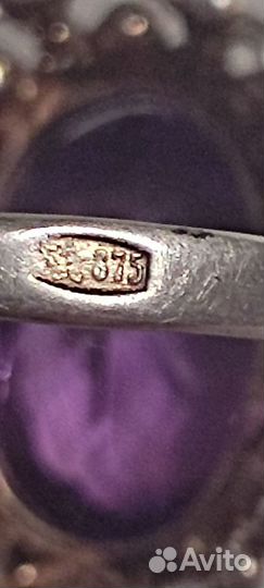 Серебряное кольцо женское СССР