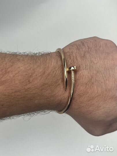 Браслет золотой cartier гвоздь