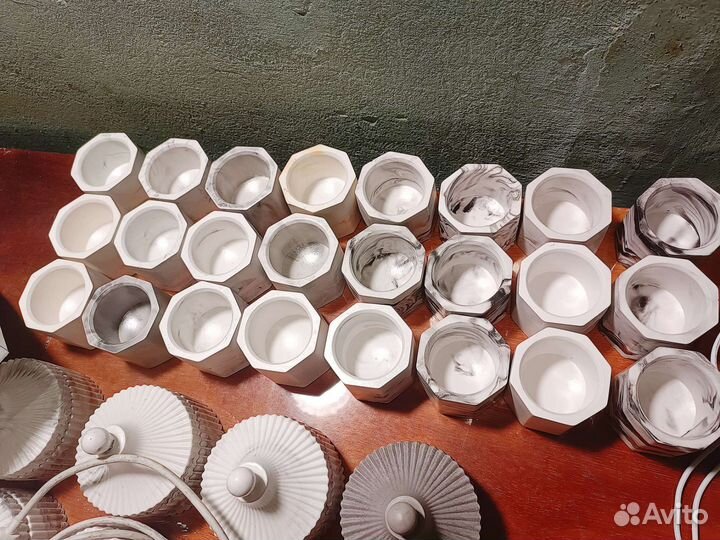 Подсвечник из гипса (кашпо)