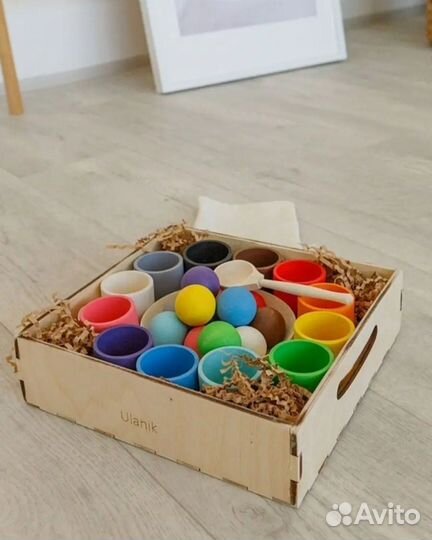 Деревянный сортер монтессори