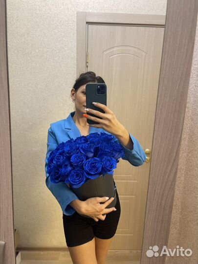 Синие розы 25 роз 51 роза 101 роза