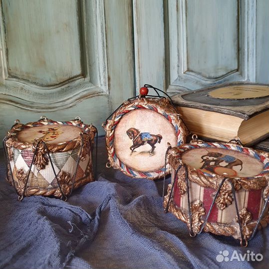 Елочная игрушка барабан