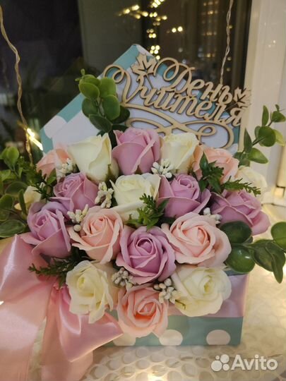 Букет цветов из мыла, подарок на любой случай