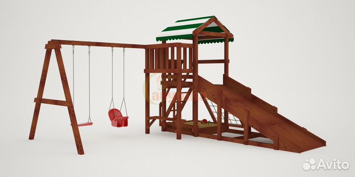 Детская площадка Савушка Мастер 2 (Махагон) 4сезон