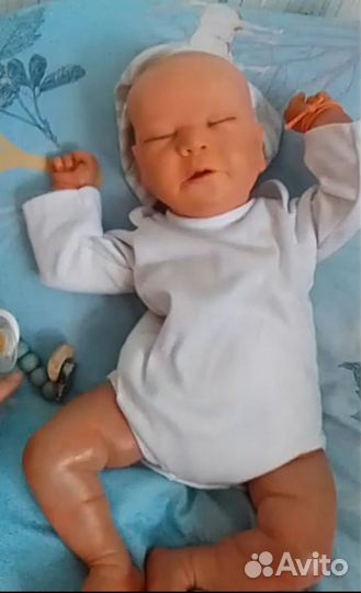 Кукла реборн силиконовая мальчик новорожденный
