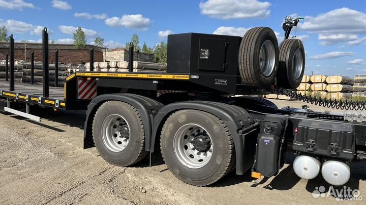 Полуприцеп трал (тяжеловоз) Авиком 98713-04 низкорамный раздвижной, 2024