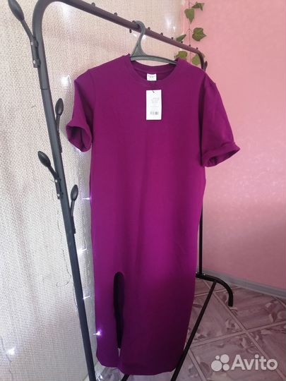 Платье трикотажное женское длинное