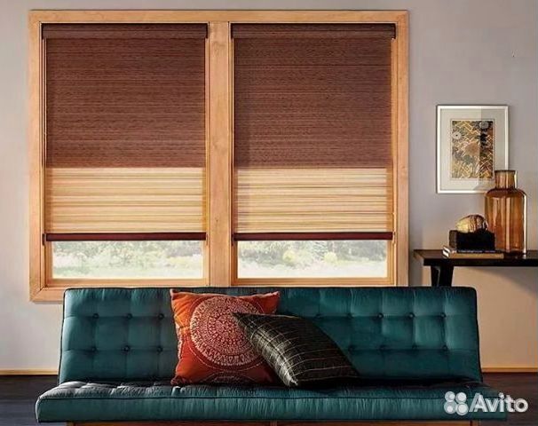 Рулонные шторы в зал День-ночь