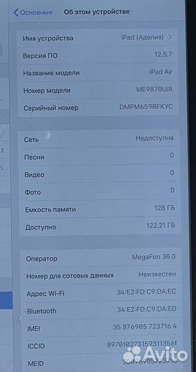iPad Air 128gb