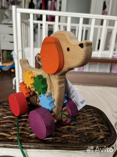 Каталка на веревочке Собачка