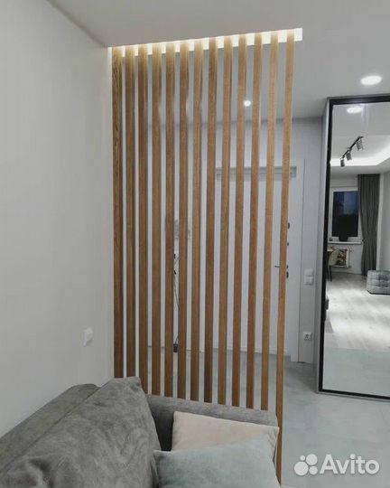 Декоративные реечные перегородки мдф