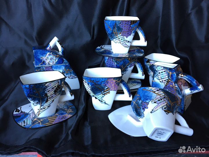 Кофейный сервиз Jiesia костяной форфор новый