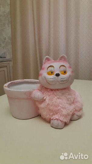 Декоративное кашпо для цветов котик кот