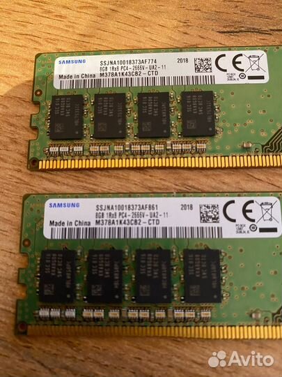 Samsung M378A1K43CB2-CTD DDR4 - 16гб (8гб 2x)