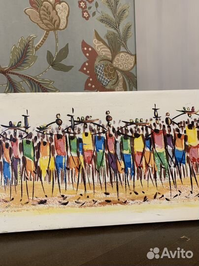 Картина «Народ с дарами», ангольский художник