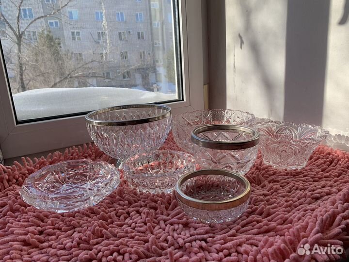 Хрусталь СССР. Вазы, конфетницы, пепельницы