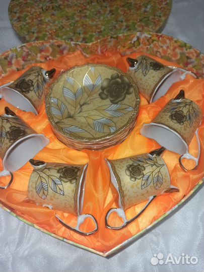 Сервиз кофейный из керамики на 6 персон