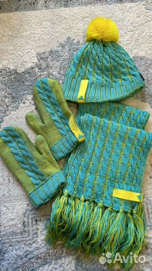 Шапка, шарф, варежки adidas