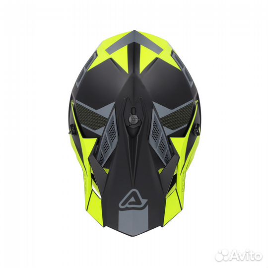 Неоновый Шлем Acerbis X-track 22-06 Black/Fluo-Yel