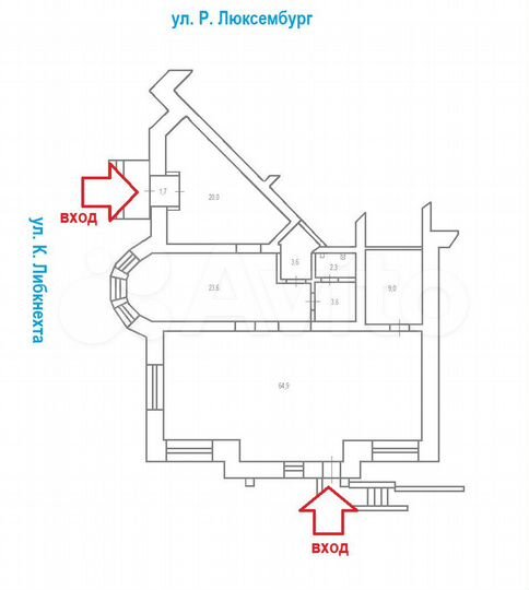 Аренда помещения, 129 м²