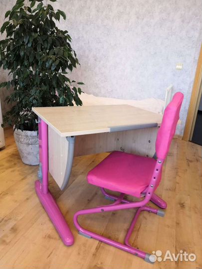 Растущий письменный стол, стул для первоклассника