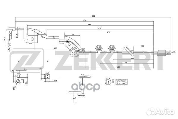 Датчик ABS задн. лев. Mitsubishi Outlander II 0