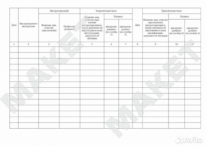 Журнал учета противопожарных инструктажей