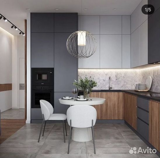 Кухня угловая с подсветкой