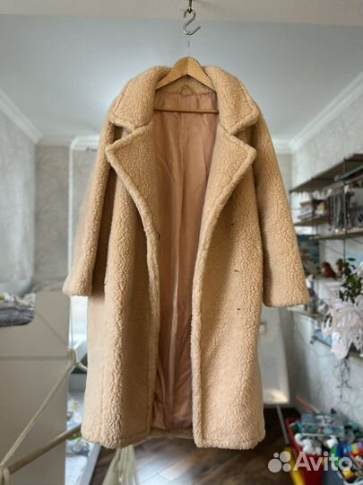 Шуба овечья шерсть kokos look