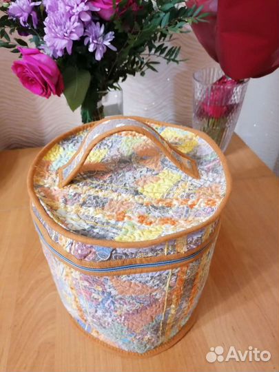 Текстильный туесок-бочонок