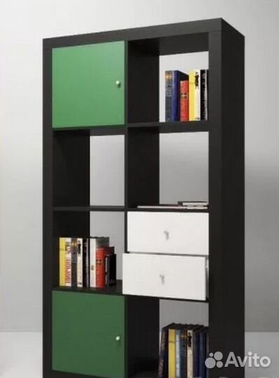 Вставка в стеллаж икеа каллакс зеленая