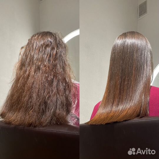 Кератиновое выпрямление волос