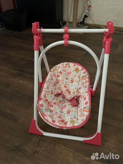 Стул, кроватка, переноска 3 в 1 для пупса