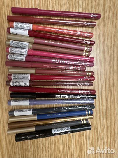 Карандаши для губ и глаз