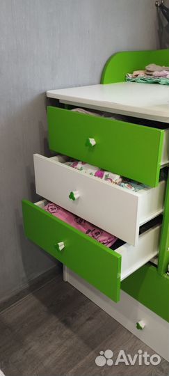 Детская кроватка трансформер с комодом
