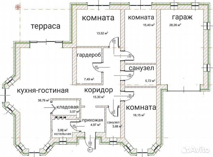 Проект одноэтажного дома