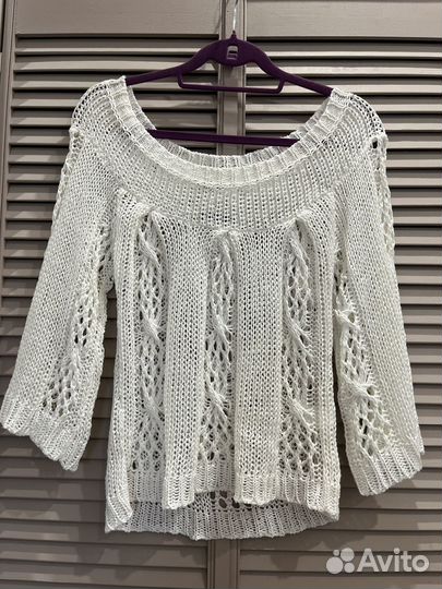 Джемпер макраме вязаный