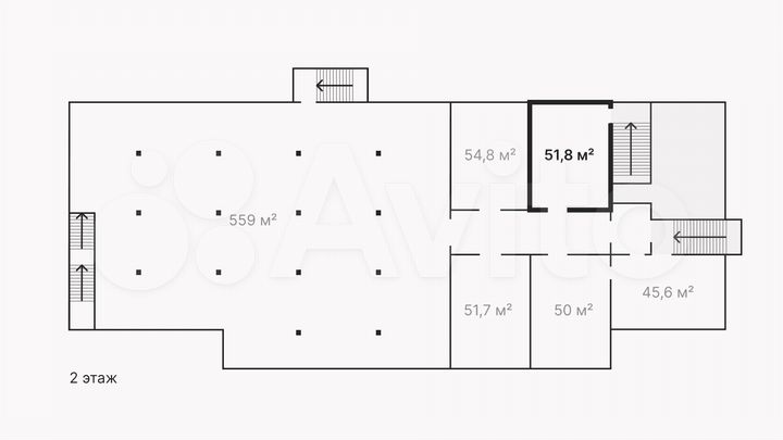 Готовый арендный бизнес, 51.8 м²