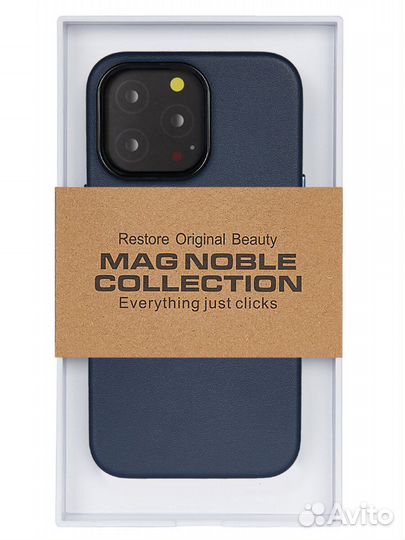 Чехол MagSafe iPhone 15 Mag Noble-Темно Синий