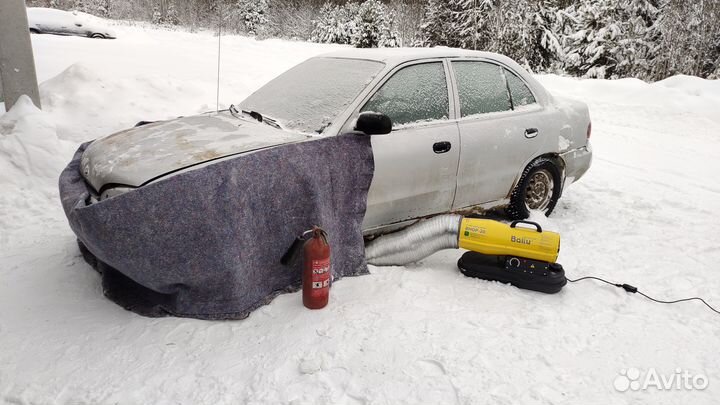 Отогрев легковых автомобилей